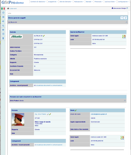 GSTPRO - anagrafica